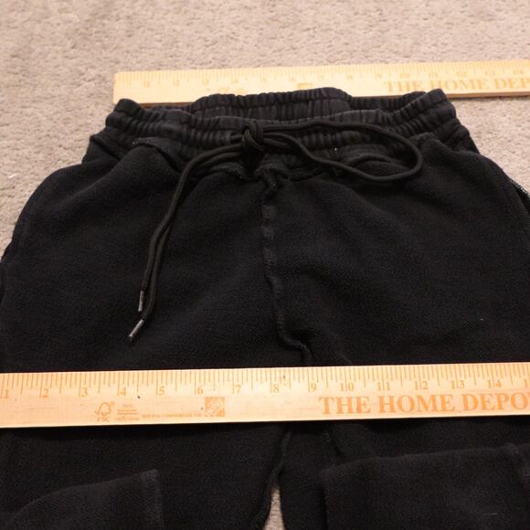 Guizio Small Inside out Joggers Distressed Track Sweatpant Black - Picture 9 of 11